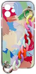 Color Chain Case żelowe elastyczne etui z łańcuchem