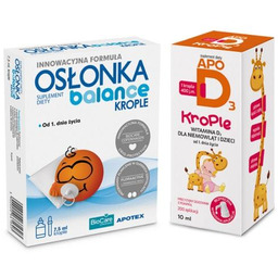 Zestaw Osłonka Balance krople, 7,5 ml + ApoD3
