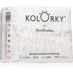 Kolorky Day Rain&Rainbow jednorazowe pieluszki EKO rozmiar S