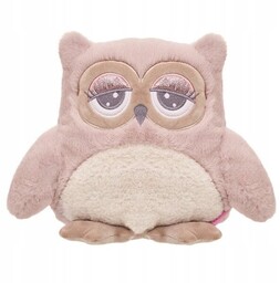 SOWA ABBY RÓŻOWO KREMOWA PLUSZOWA 23CM BEPPE