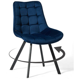 Krzesło obrotowe DC-6030S welur granatowe