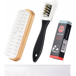 ZESTAW DO CZYSZCZENIA BUTÓW 2X SZCZOTKA DO ZAMSZU