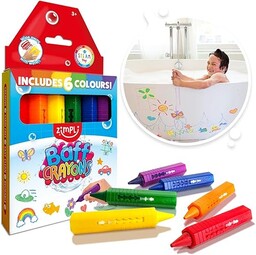 Zimpli Kids 6 dużych kredek do kąpieli, zmywalne