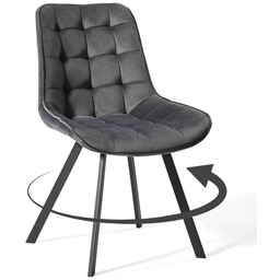 Krzesło obrotowe DC-6030S welur szare