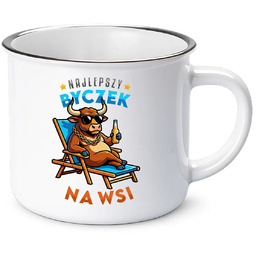 Najlepszy byczek na wsi - kubek emaliowany