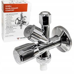 Zawór Kątowy Kombinowany 1/2" x 3/4" x 3/8"