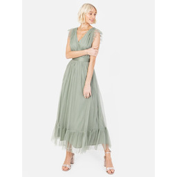 ANAYA PLUS SIZE SUKIENKA ZIELONA KOKTAJLOWA PROSTA 38