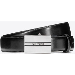 Męski pasek z dużą klamrą automatyczną czarny