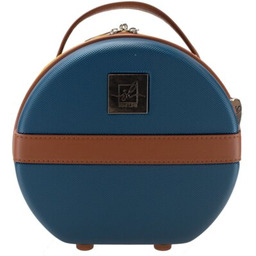 SEMI LINE Kuferek T5672-1 Vintage 23 cm Granatowo-brązowy