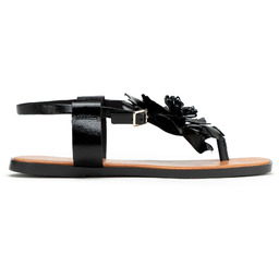 Damskie sandały ze skóry naturalnej czarne