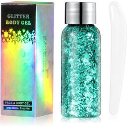URAQT Żel brokatowy do ciała, Chunky Glitter Gel,