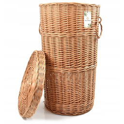 Pojemnik Kosz Na Pranie Bieliznę wiklinowy okrągły