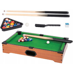 Brązowy Mini Stół Bilardowy Pool Bilard +akcesoria