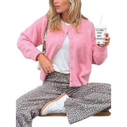 SHEIN SWETER DAMSKI RÓŻOWY ROZPINANY NA CO DZIEŃ