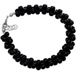 Onyks Czarny Wyjątkowa Bransoletka Natura Srebro