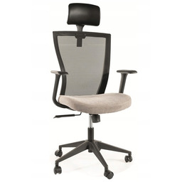 Fotel obrotowy biurowy Q-328H czarny/szary krzesło Sig
