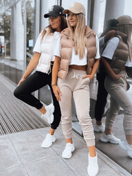 Spodnie damskie dresowe joggery MORELO beżowe Dstreet UY1583-XL/XXL