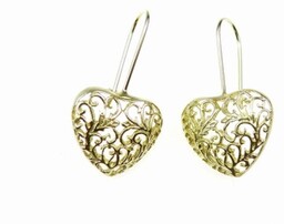 Kolczyki z serduszkami - Heart gold