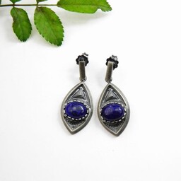 Gwiaździste niebo -kolczyki srebrne z lapis lazuli