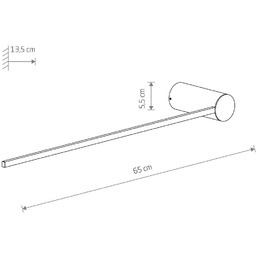 Kinkiet LED Arm M Nowodvorski Lighting, czarny, salon
