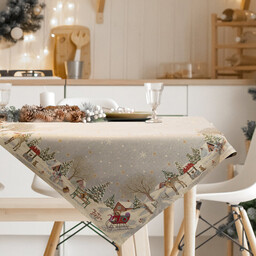 Eurofirany Obrus serweta świąteczny 100x100 Cho 1163 biały