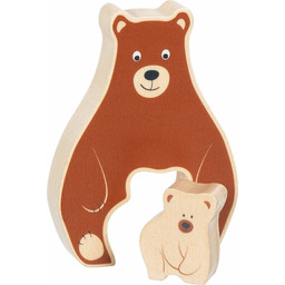 Układanka drewniana figurka Duży i mały Niedźwiedź Goki