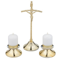 Komplet kolędowy metalowy papieski złoty
