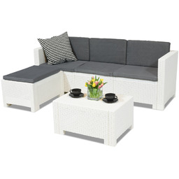 Technorattanowy komplet mebli wypoczynkowych Colorado Relax biały Bica