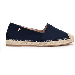 Damskie espadryle z plecionym noskiem granatowe