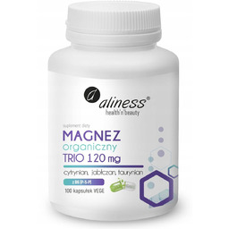 Magnez organiczny TRIO-120 mg cytrynian jabłczan taurynian B6