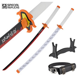 Miecz Katana Demon Slayer Kyojuro Rengoku''s Drewniany JT10656