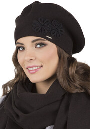 Vivisence 7007 Czarny Uni Nakrycie Głowy Beret