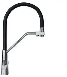 Globalo Olintio Black/Inox 1.1 Czarno-stalowy Stal szlachetna Bateria