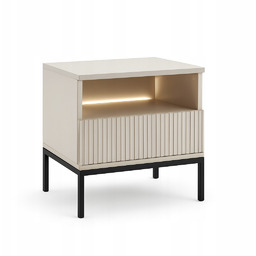 Stolik nocny Led 54 cm kaszmir czarny stelaż