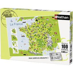 Nathan - 86732 - Puzzle - Karta Francji