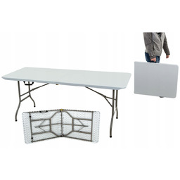 Stół Cateringowy składany w walizkę 180x70 cm biały