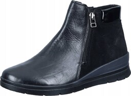 Czarne botki damskie COMFORTABEL 990545-01 sk  ra