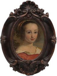 SYLVIA''S SHOP Mała antyczna owalna ramka na zdjęcia