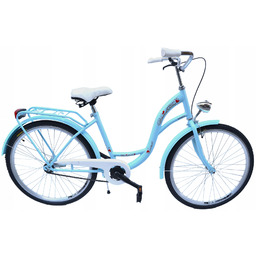 Rower Damski Damka Retro Miejski Vanessa 26 Błękit