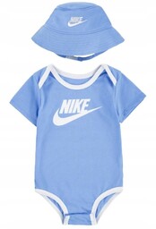 0-6M Zestaw Nike Niemowlęcy Niebieski Hat NN0815-B9F Body