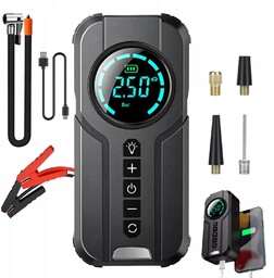 Jump Starter Booster 12V Kompresor Samochodowy Dmuchawa Powerbank