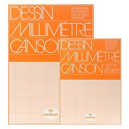 Blok papieru milimetrowego A3 Canson, 50 arkuszy, 90g