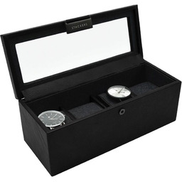 Stackers Organizer na 4 zegarki (czarny) Classic