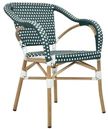 Krzesło CAFE MIRAMAR turkus / morski rattan