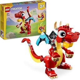 LEGO Creator 3w1 Czerwony smok, zabawka ze smokiem