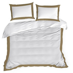 EUROFIRANY Pościel Laura 160 x 200 cm Biało-złocisty