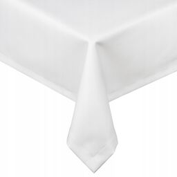 Biały obrus plamoodporny 140x220 cm gruby CLASSIC klasyczny