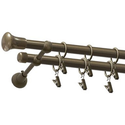 Karnisz podwójny GEM 240 cm 16 mm mosiądz