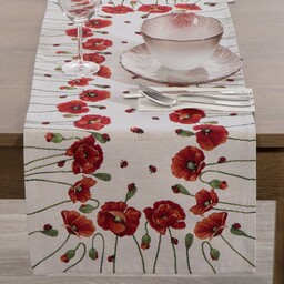 Eurofirany Obrus bieżnik 40x100 Cho 1064 naturalny czerwony