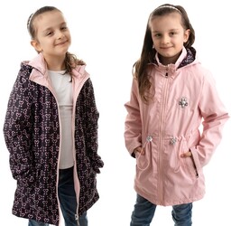 Kurtka Parka Wiosenna dziewczęca Dwustronna r.164 cm